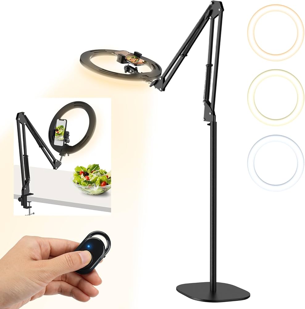 Amazon.co.jp: Snowtaros リングライト 俯瞰撮影 10インチ クリップ