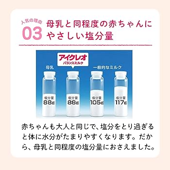 Amazon.co.jp: アイクレオ バランスミルク 800g×2缶 江崎グリコ