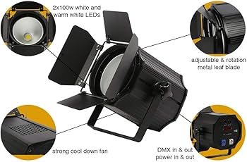 Amazon.co.jp: IMRELAX 舞台照明 200W COB ブラインダー ステージ