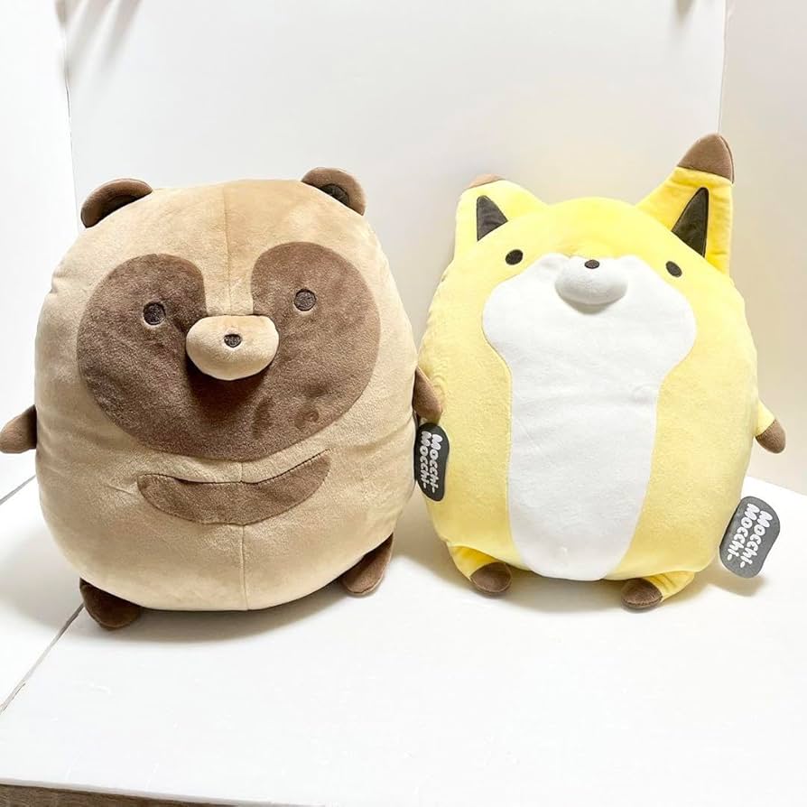 Amazon.co.jp: タヌキとキツネ もっちぃもっちぃ ぬいぐるみ M mocchi