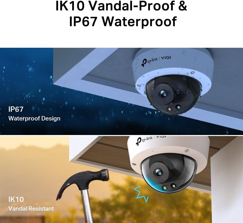 Amazon.co.jp: TP-Link セキュリティカメラ VIGI ドーム型 4MP IP67