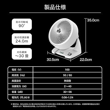 Amazon | ボルネード サーキュレーター DCモーター 30畳 大風量 弱静音