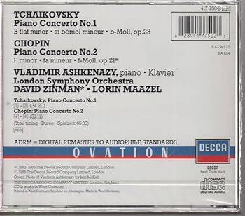 Pyotr Ilyich Tchaikovsky, Frederic Chopin, Vladimir Ashkenazy