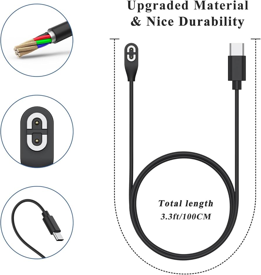 Amazon.co.jp: Shokz充電ケーブル、Shokz OpenRun Pro、OpenRun