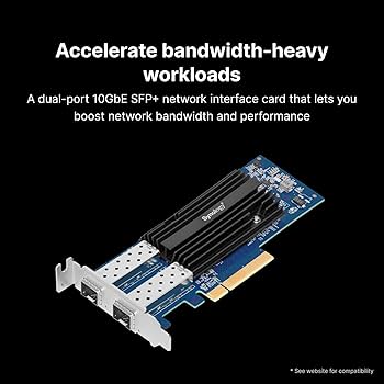 Amazon.com: Synology 10Gb Ethernet Adapter 2 SFP+ Ports (E10G21-F2