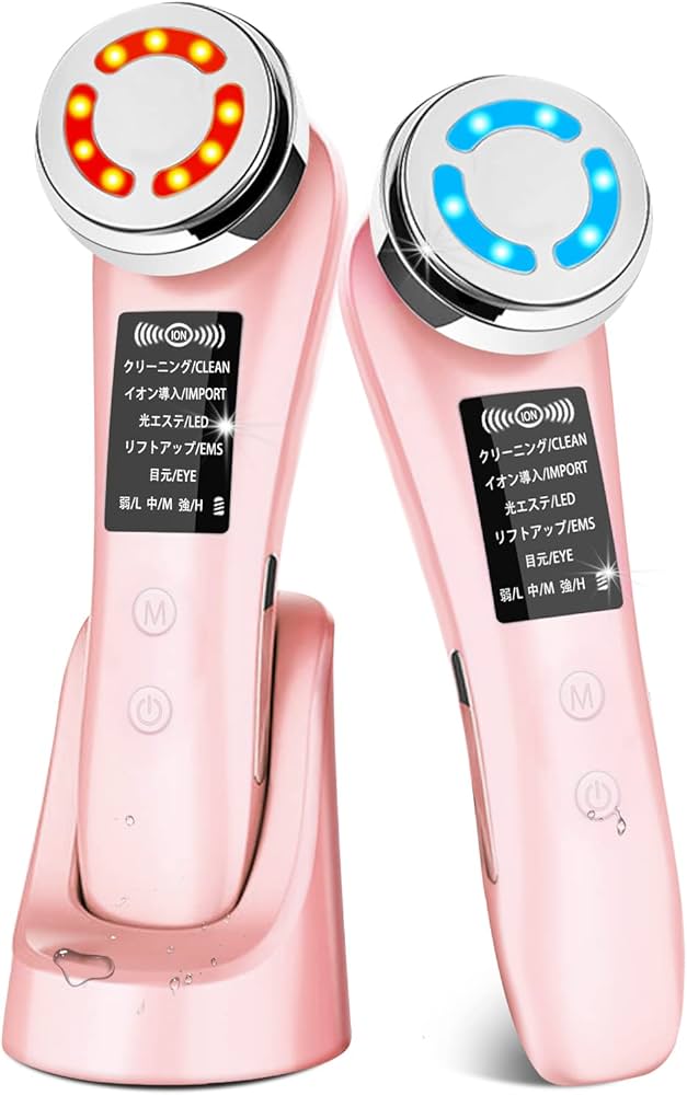 Amazon.co.jp: Munyday 美顔器 リフトアップems 美顔器 1台8役 超音波