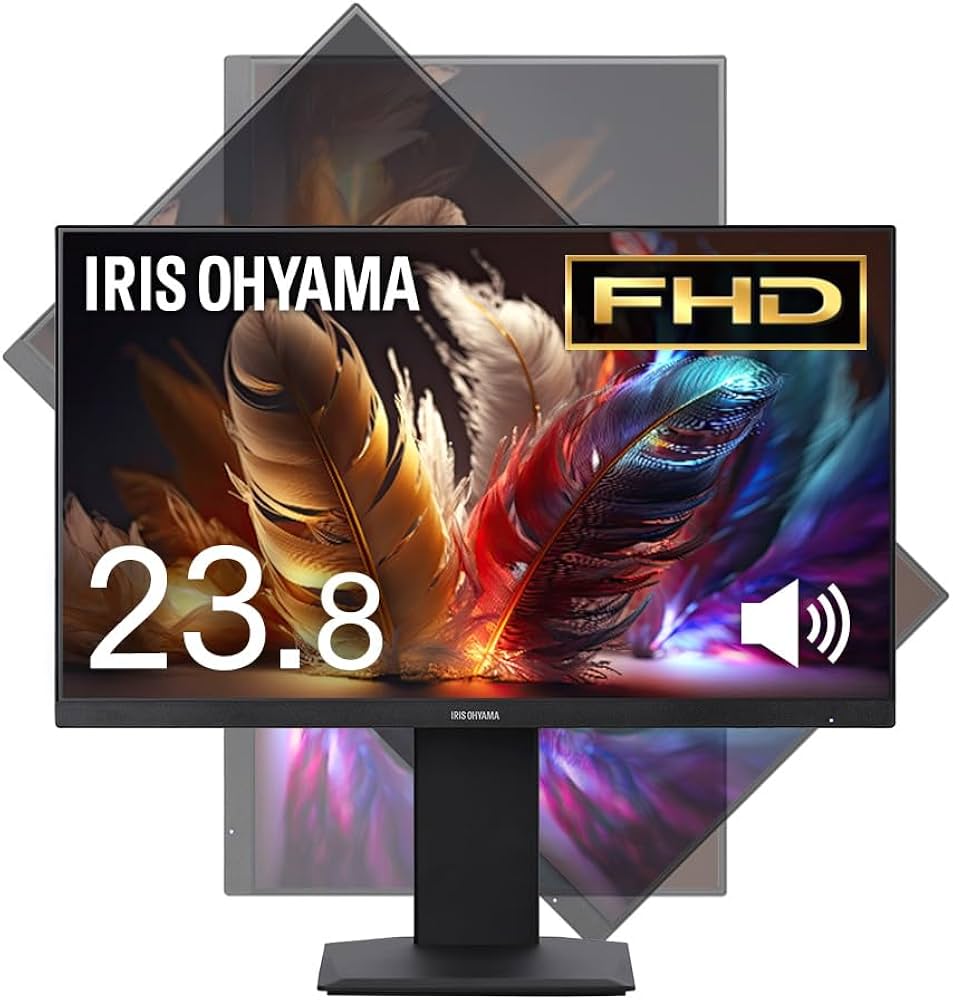 Amazon.co.jp: アイリスオーヤマ モニター 23.8インチ スピーカー内蔵