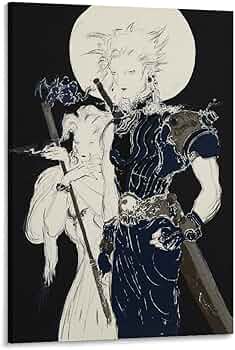 天野喜孝 白い炎 ファンタジーグラフィックアート 大判 天野喜孝 白い