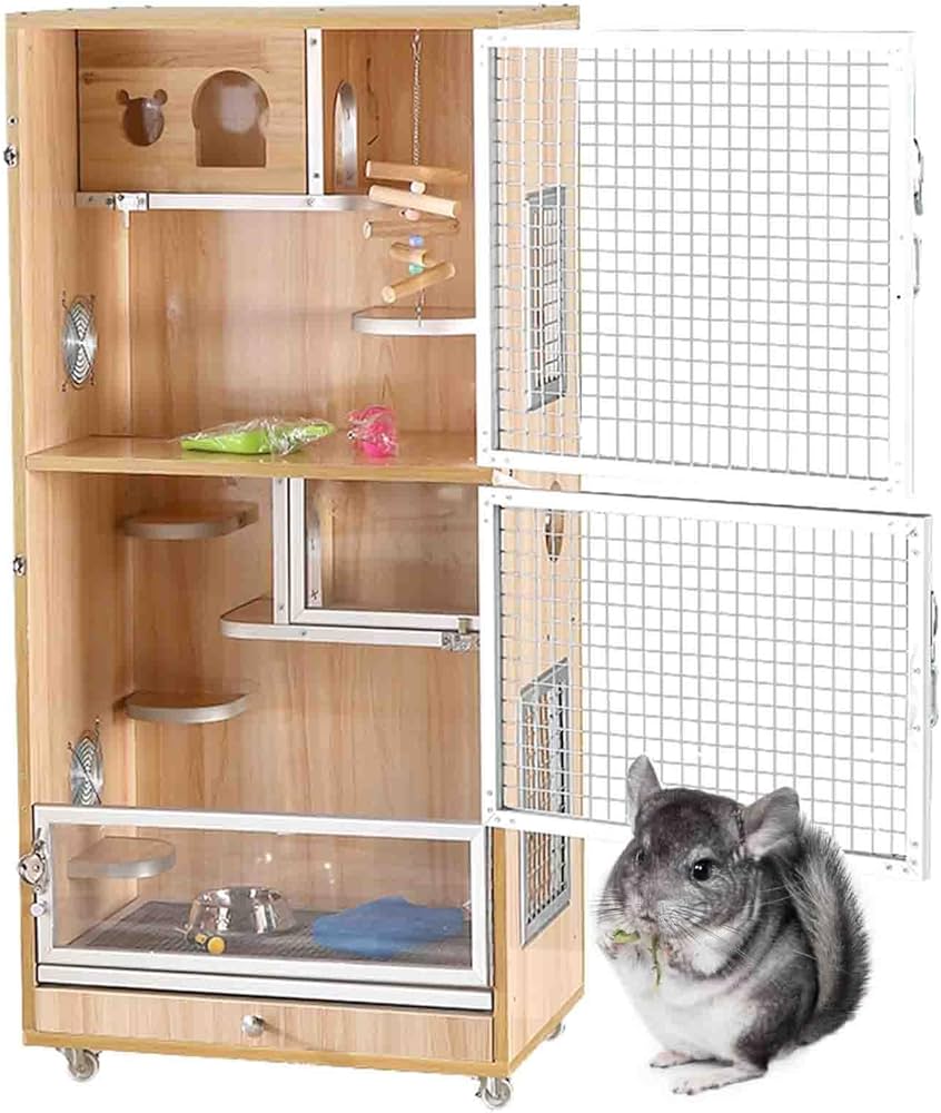 Amazon.co.jp: チンチラ ケージ、小動物 ケージ チンチラ 金属製の