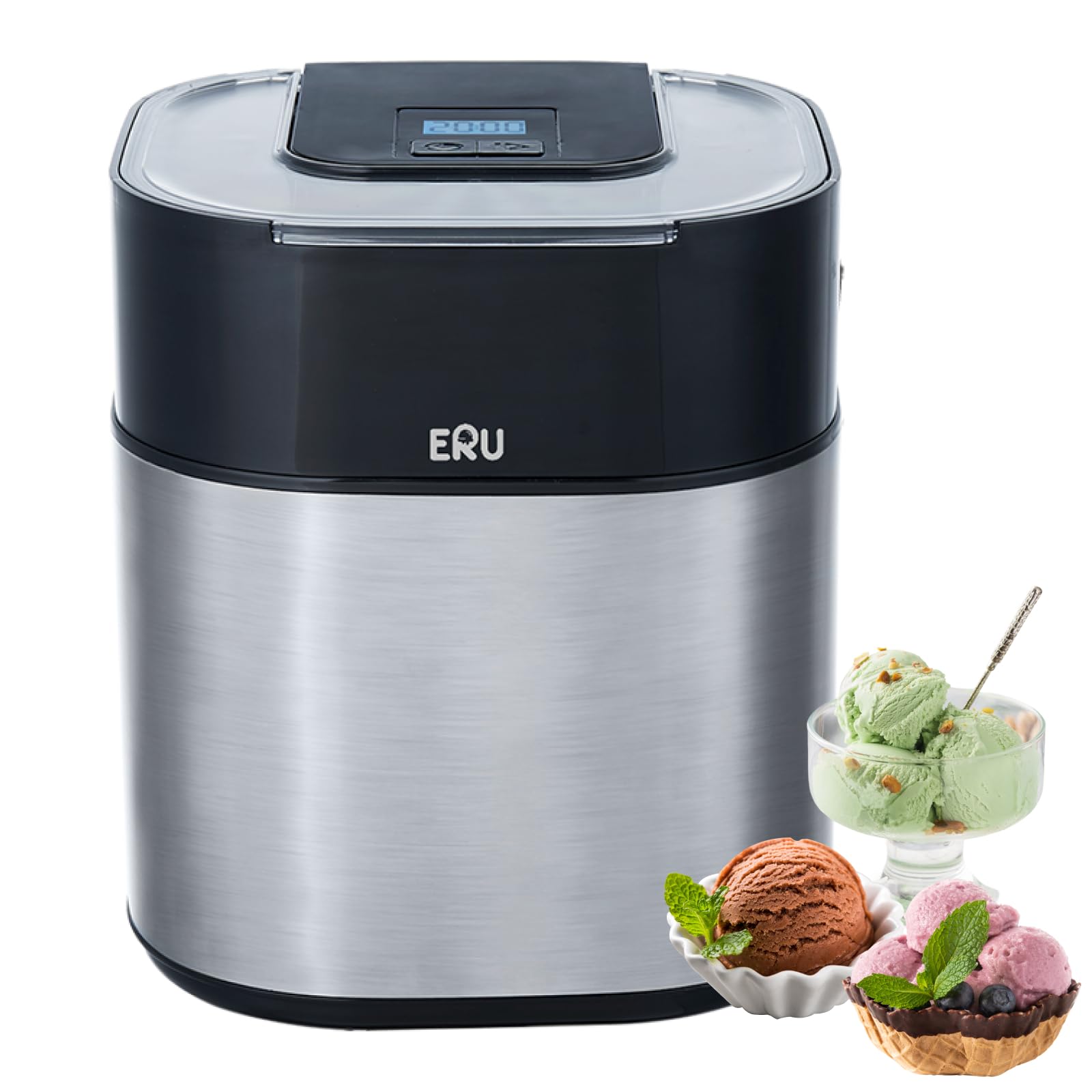 Amazon | ERU アイスクリームメーカー 電動 家庭用 業務用 大容量 1.5L