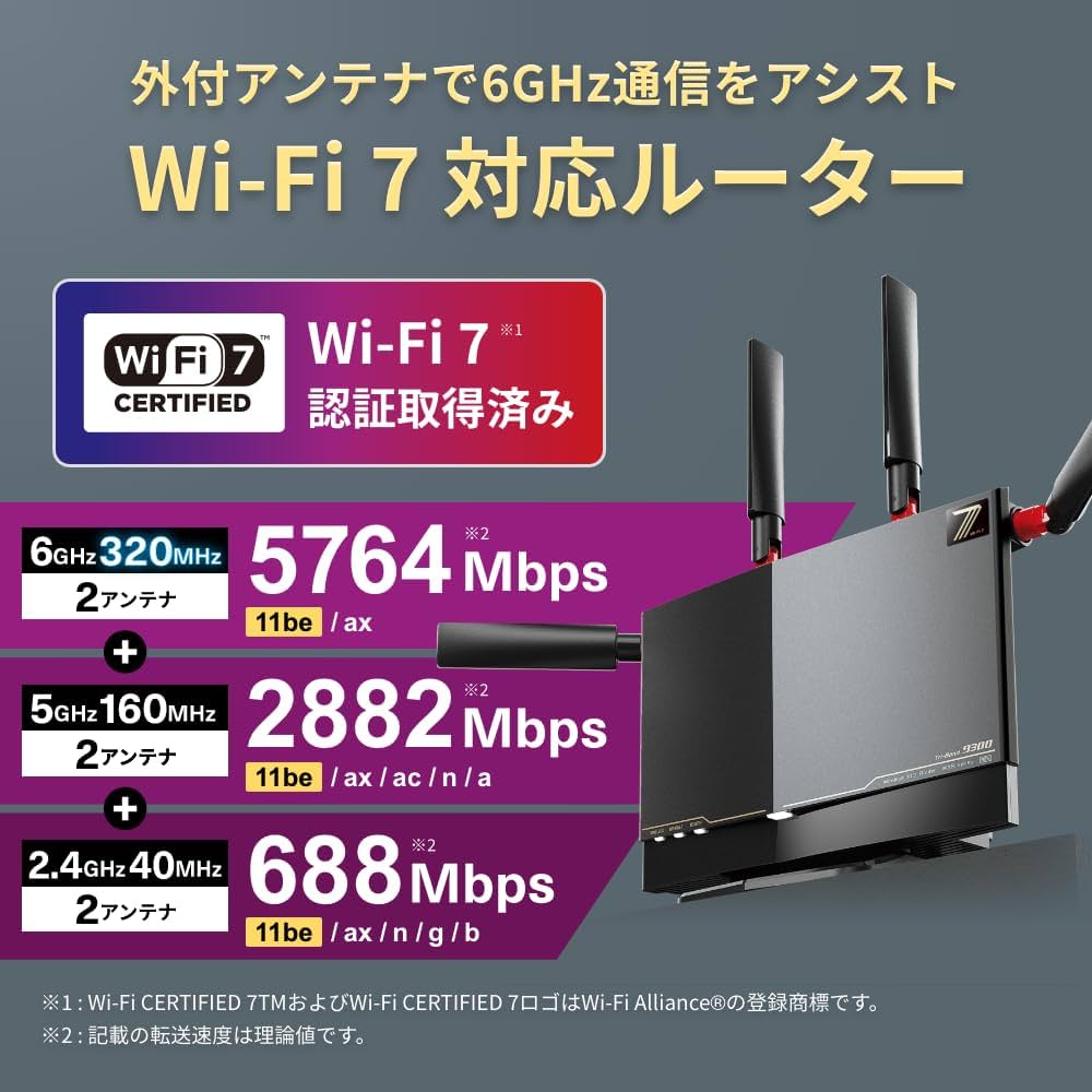 Amazon.co.jp: WXR9300BE6P/N Buffalo WiFi Router Wireless LAN Wi-Fi