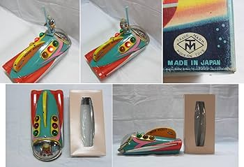 Amazon.co.jp: ビンテージ 動作品マスダヤ ブリキ ムーンロケットMOON