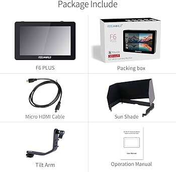Amazon.com: FEELWORLD F6 + 5.5 Inch Touch Screen DSLR Full HD