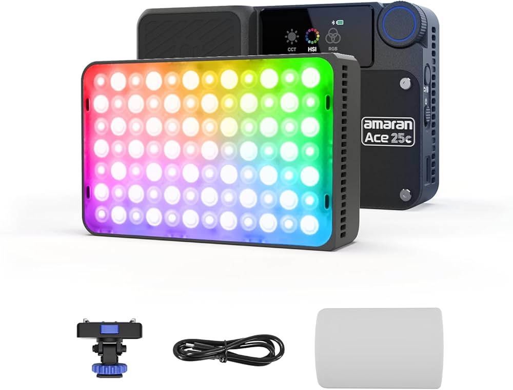 Amazon.co.jp: aputure amaran Ace 25C 25W RGB小型撮影ライト