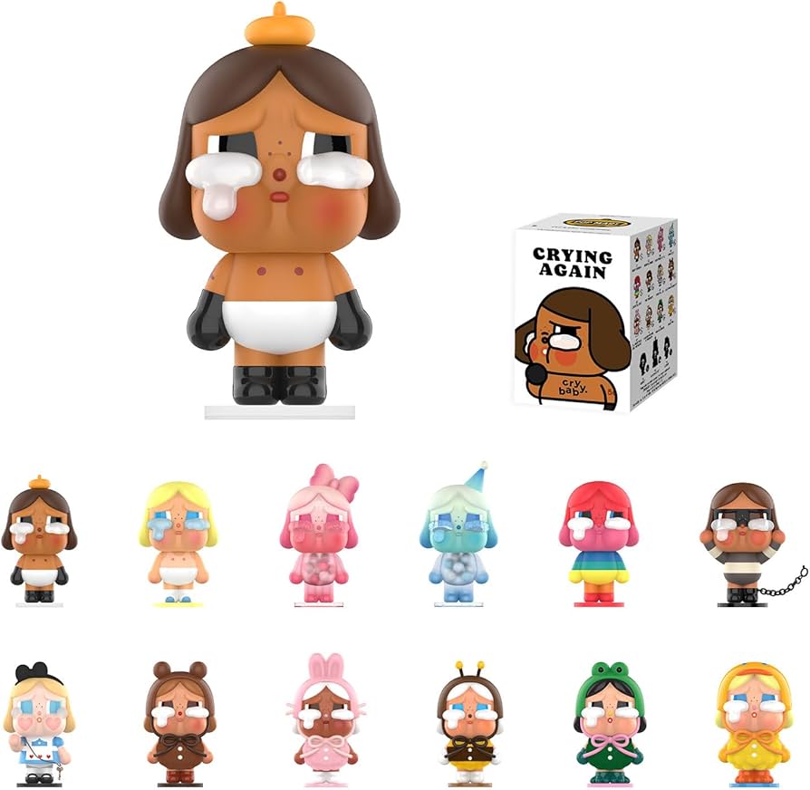 Amazon.com: POP MART Crybaby Crying Again Series Figures, Crybaby