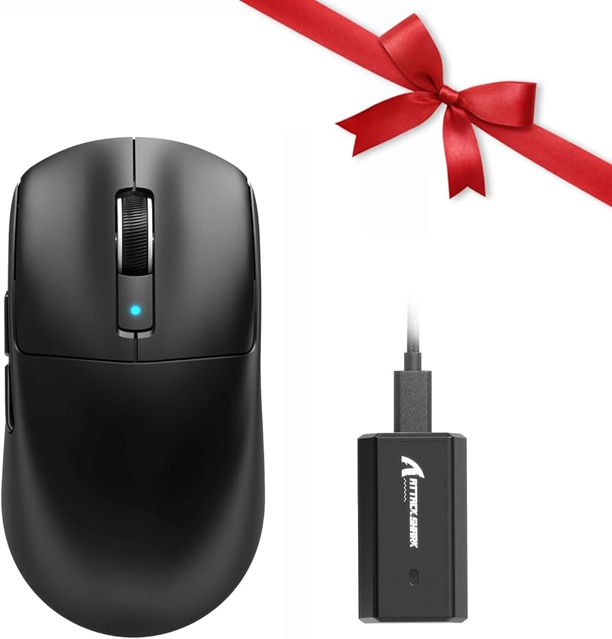 Amazon | ATTACK SHARK R6ワイヤレス ゲーミングマウス 39g超軽量