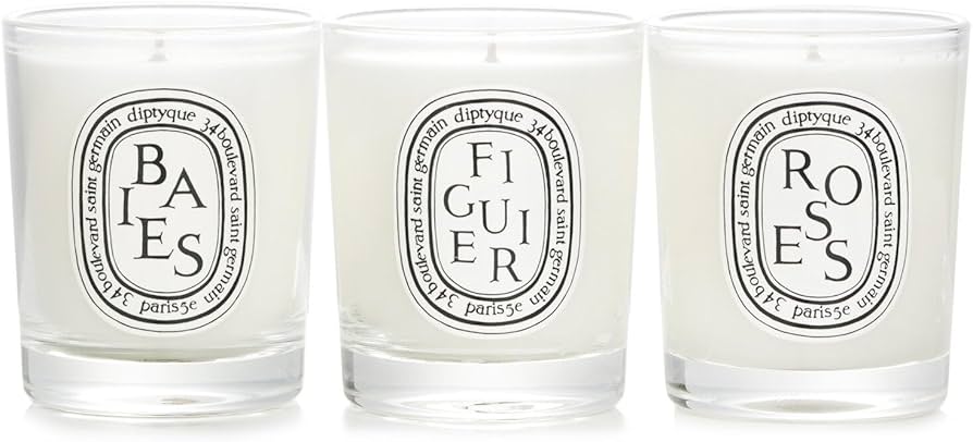 Amazon.com: DIPTYQUE Baies Roses & Figuier Scented Candle 3 Piece