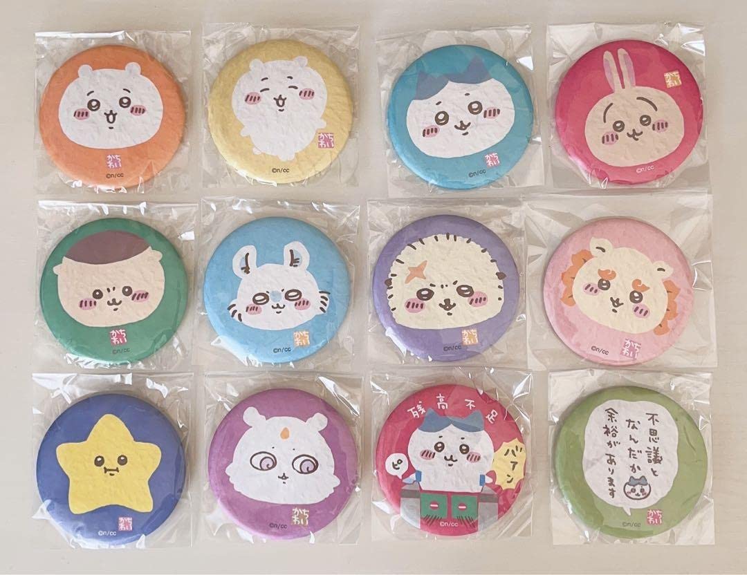 ちいかわ マリオンクレープ コラボ 缶バッジ コンプリートセット ちい