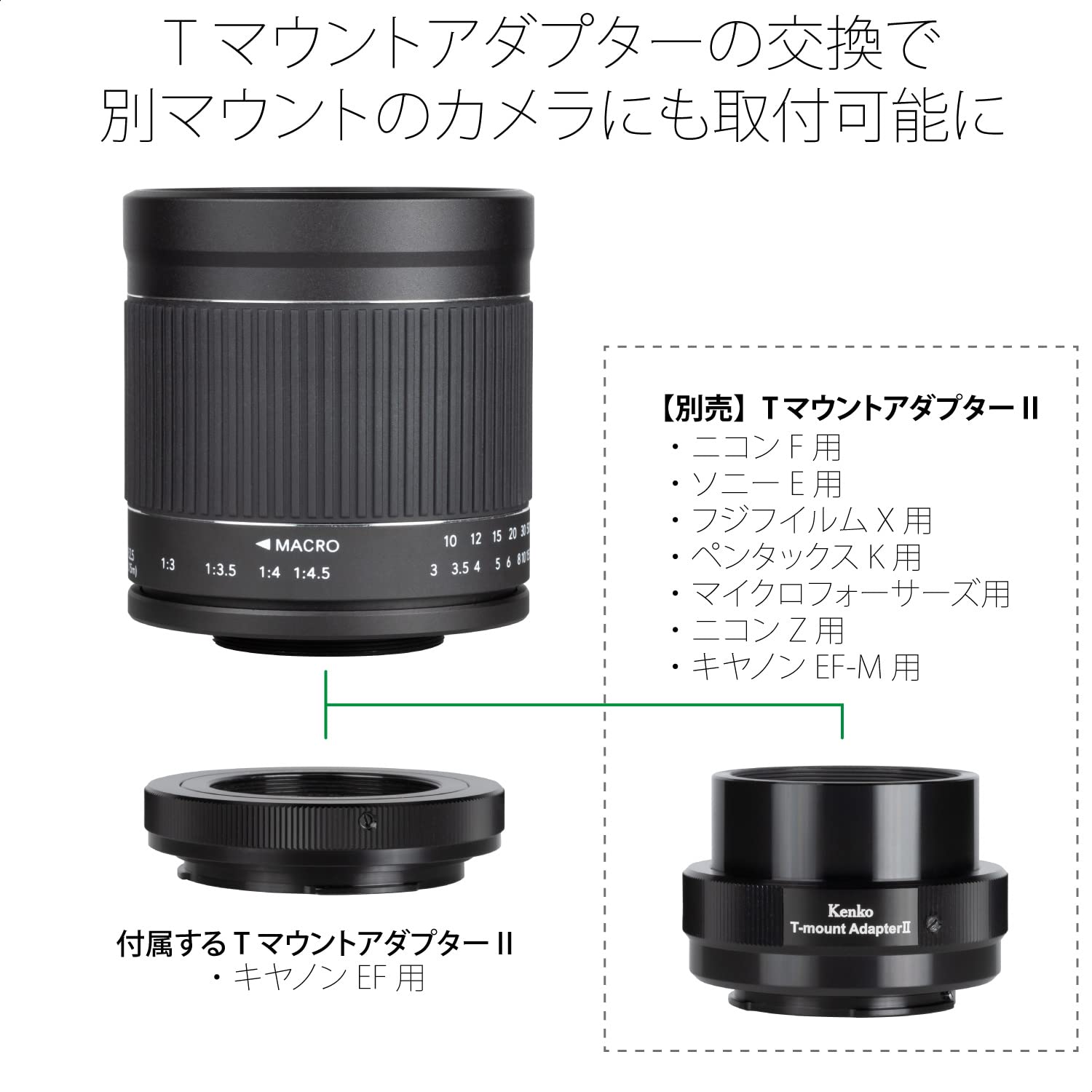 Amazon.co.jp: Kenko 望遠レンズ ミラーレンズ 400mm F8 NIIS キヤノン