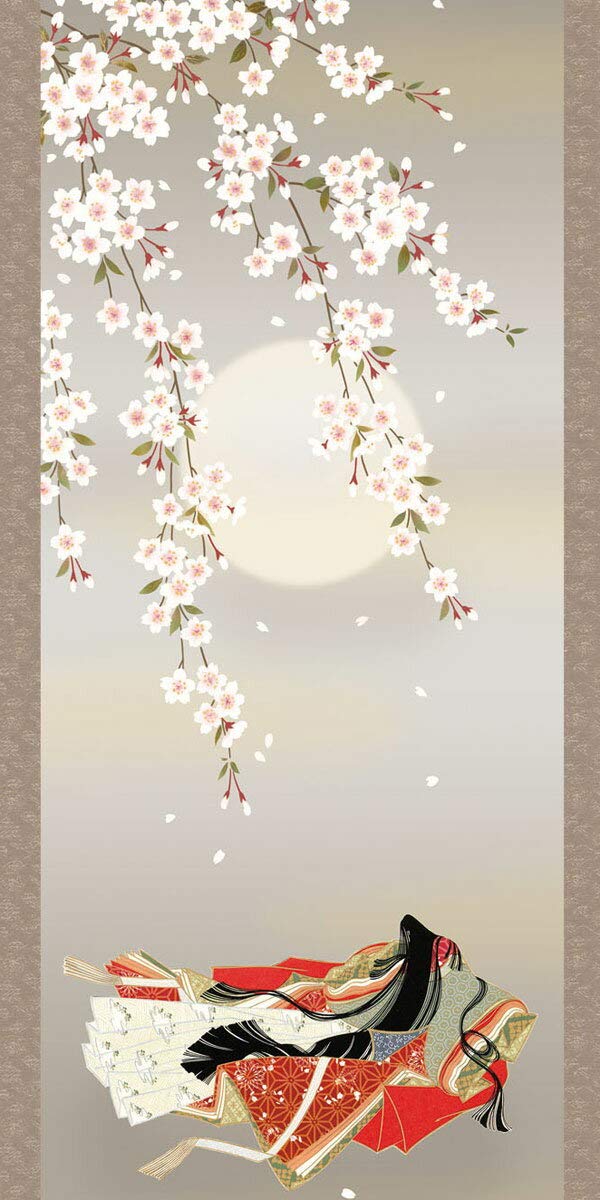 Amazon.co.jp: お雛様 掛軸 掛け軸 小野小町～小町雛～ 西尾香悦 【尺