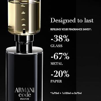 Amazon | Giorgio Armani Code Parfum Spray (Refillable) Men 2.5 oz
