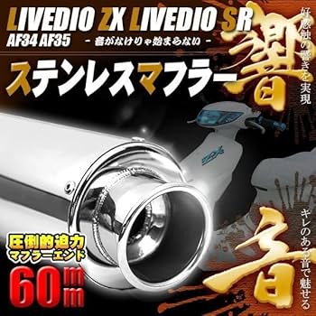 Amazon | ステンレス マフラー ライブディオZX ライブディオSR AF34