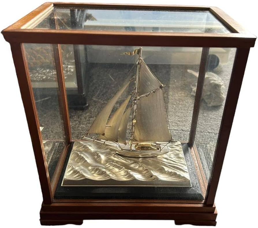 Amazon.co.jp: 置物 ヨット シルバー 銀製 帆船 SILVER インテリア