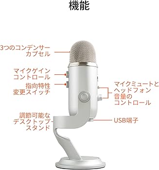 Amazon.co.jp: Logicool G Blue Yeti ゲーミングマイク BM400S USB