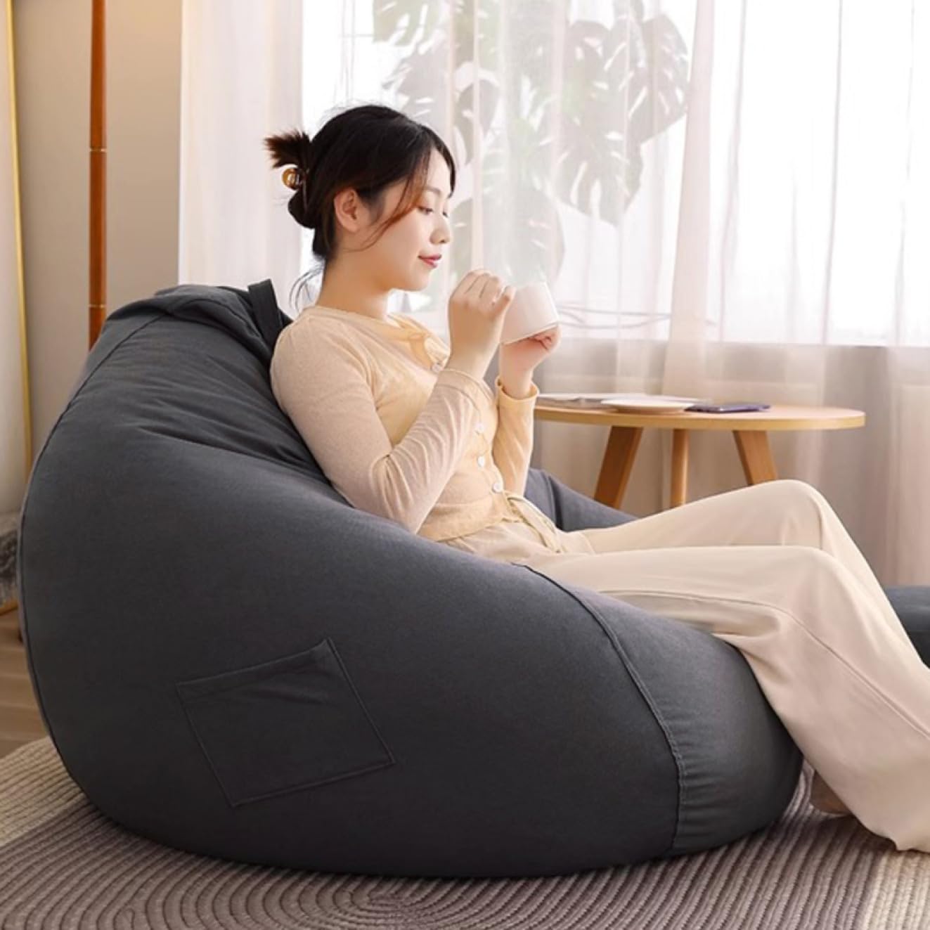 Amazon.co.jp: [lsjdln] ビーズクッション ソファー 取り外し可能