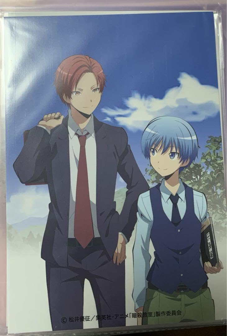 Amazon.co.jp: 暗殺教室 特典 ブロマイド 潮田渚 赤羽業 7年後ver