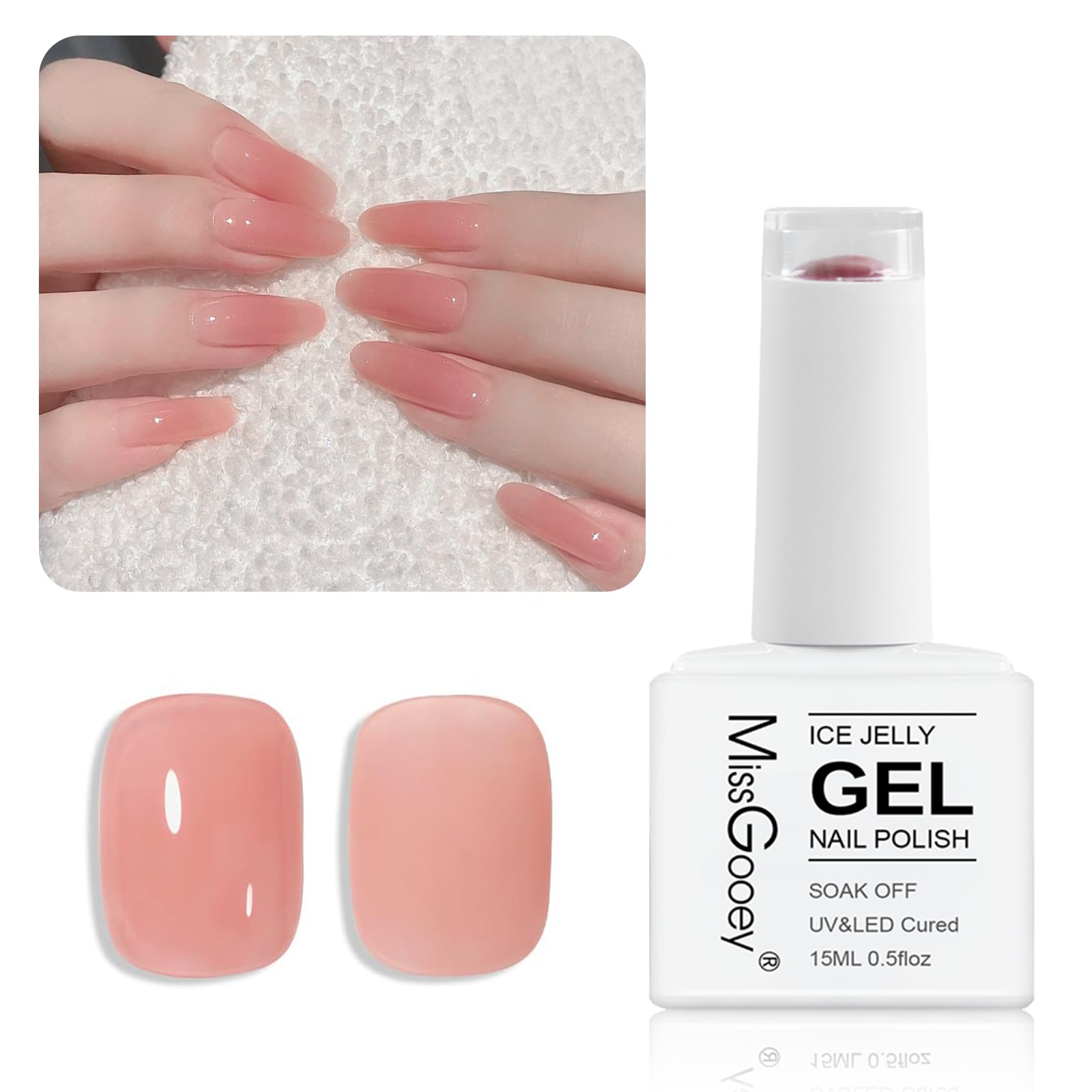 Amazon | Missgooey ジェルネイル カラー 透き通る透明感 シアーカラー
