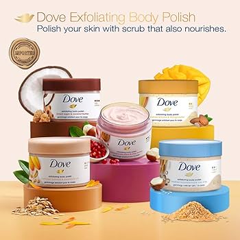 Amazon.com : Dove Exfoliating Body Polish Scrub for Silky Skin