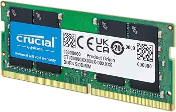 Crucial RAM DDR4 32Go 3200MHz SODIMM CL22, Mémoire pour Ordinateur