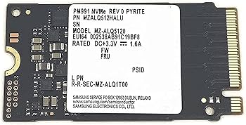 Amazon | Samsung SSD 512GB PM991 M.2 2242 42mm NVMe PCIe Gen3 x4
