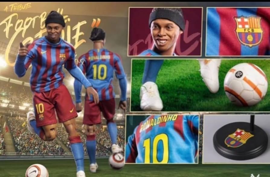 Amazon | 1/6 ロナウジーニョ アクションフィギュア バルセロナ