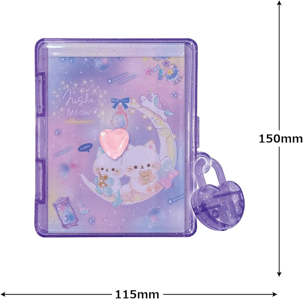 Amazon.co.jp: クーリア メモ カギ付きケース入りメモ ナイトミャウ