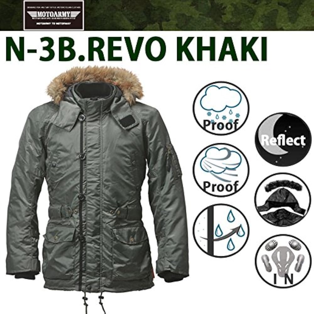 Amazon.co.jp: MOTO ARMY モトアーミー N-3B REVO KHAKI Sサイズ