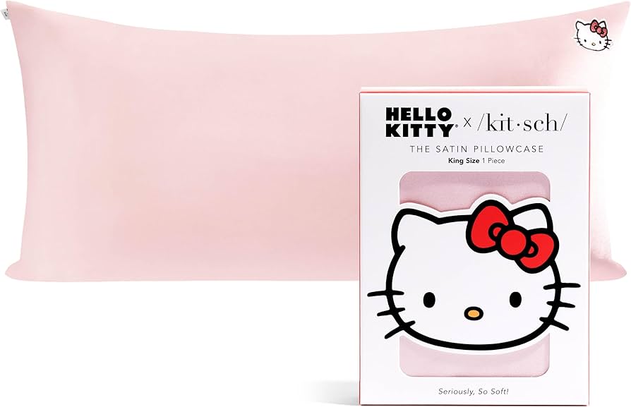 Amazon｜Kitsch x Hello Kitty ピローケース – ピンクキティフェイス
