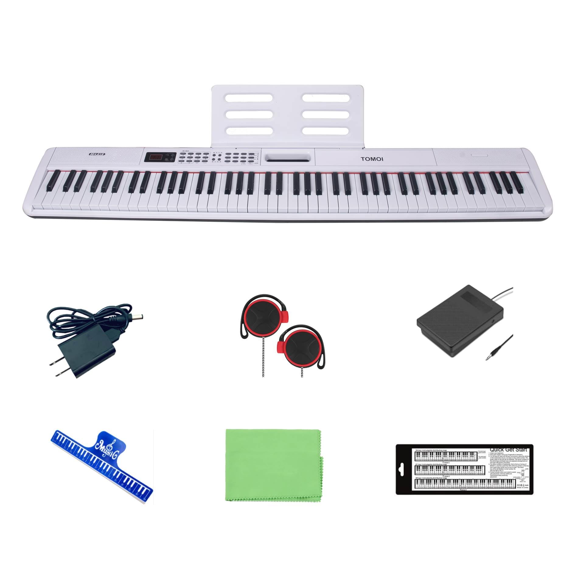 Amazon | トモイ TOMOI 電子ピアノ 88鍵盤 コンパクト 軽量 日本語表記