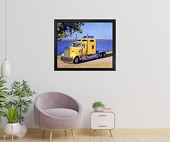 Amazon.com: Impact Posters Gallery Yellow Kenworth Semi Big Rig