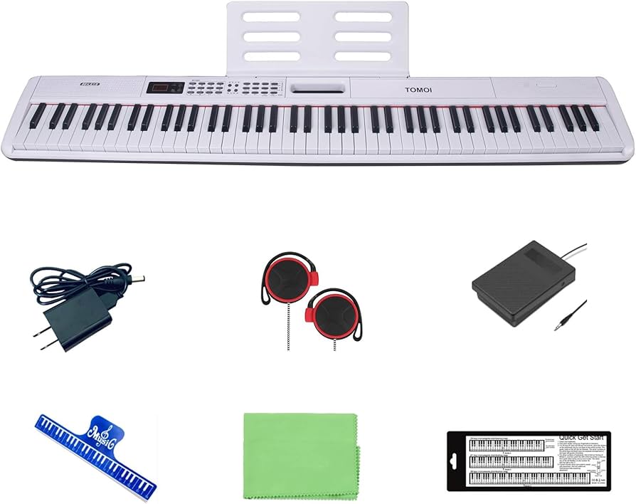 Amazon | トモイ TOMOI 電子ピアノ 88鍵盤 コンパクト 軽量 日本語表記