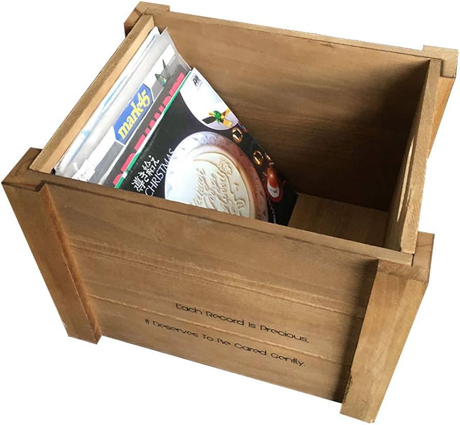 Amazon | MayRecords 純木製 7インチEPレコード収納箱 収納ボックス