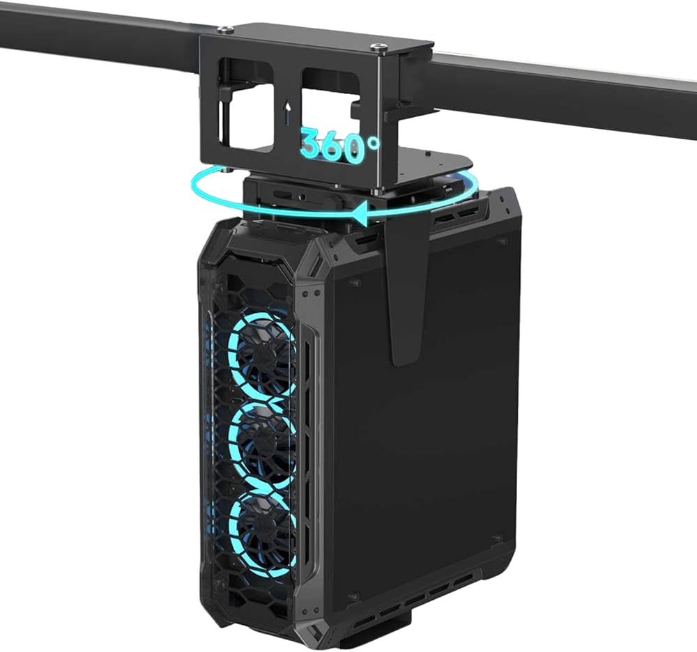 Amazon | デスクトップPC吊り下げブラケット 冷延鋼製・耐荷重30kg