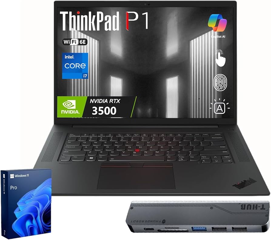 Amazon.com: Lenovo ThinkPad P1 Mobile Workstation Laptop, 16