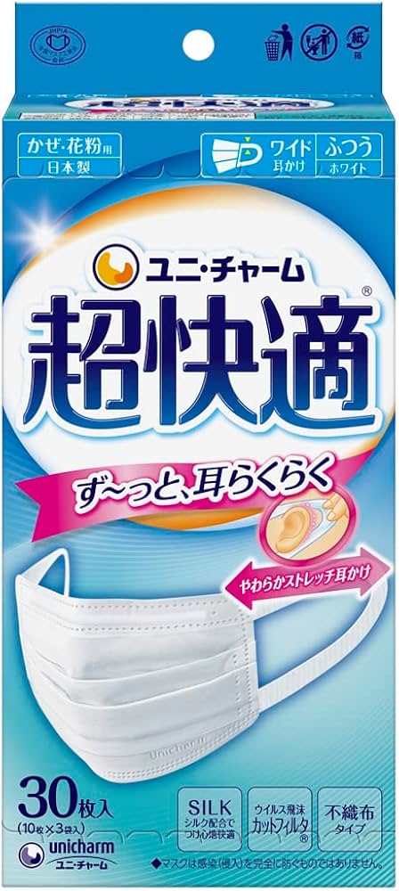 Amazon.co.jp: 超快適マスク (日本製 PM2.5対応) プリ-ツタイプ ふつう