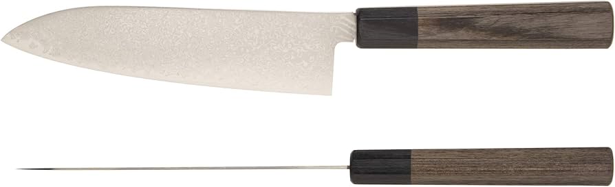 Amazon｜刀舟技研 包丁 ダマスカス 鋼 和三徳 包丁 180mm 「 刀舟