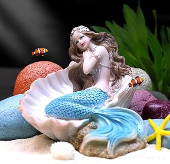 Amazon | アクアリウム オブジェ 人魚姫 水槽 オーナメント かわいい