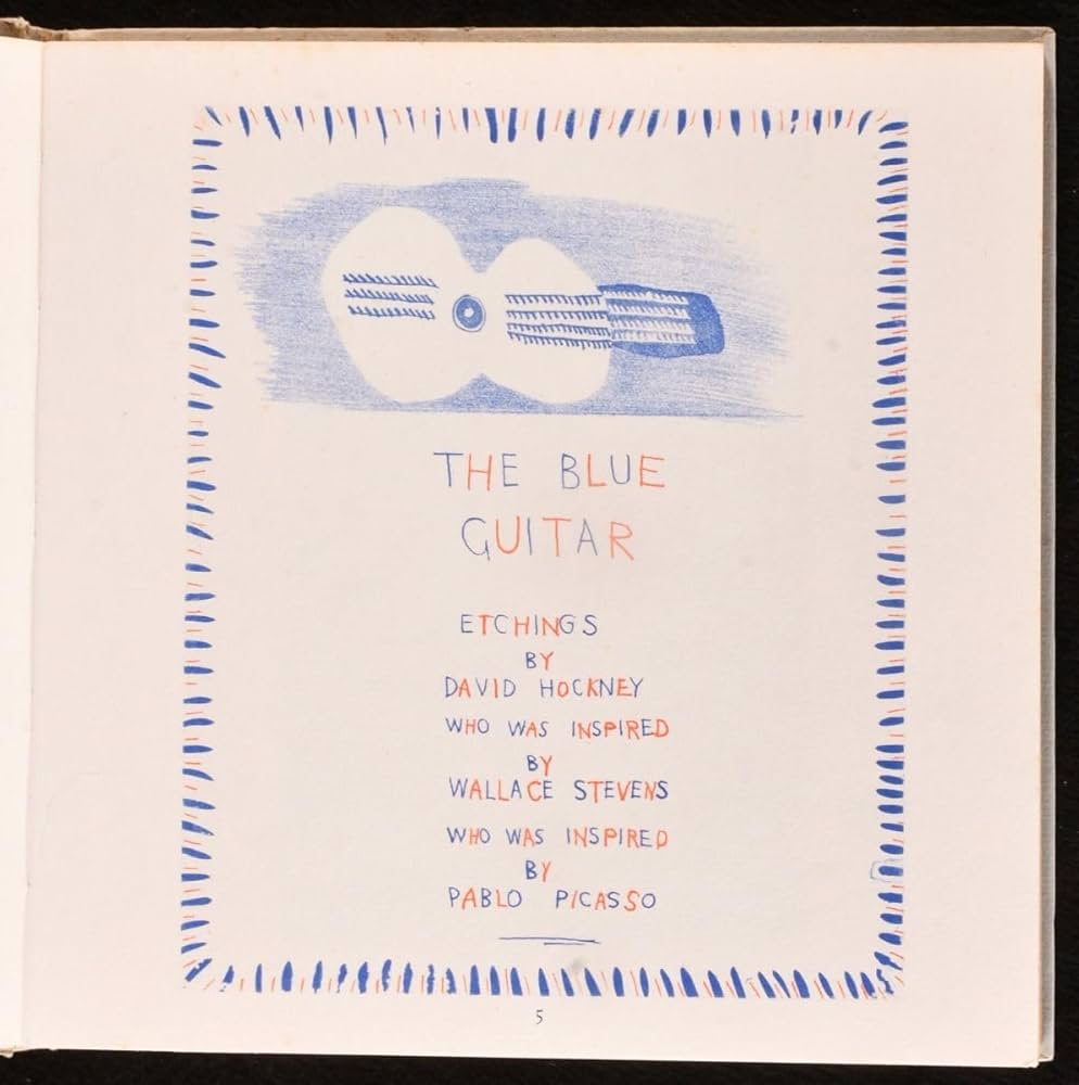 The Blue Guitar: Etchings by David Hockney Who Was Inspired by
