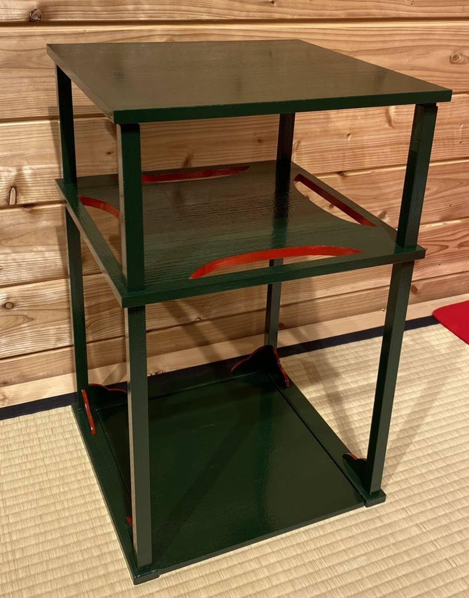 Amazon.co.jp: 茶道具『糸巻棚碌々斎好写組立式』紙箱入表千家11代茶棚