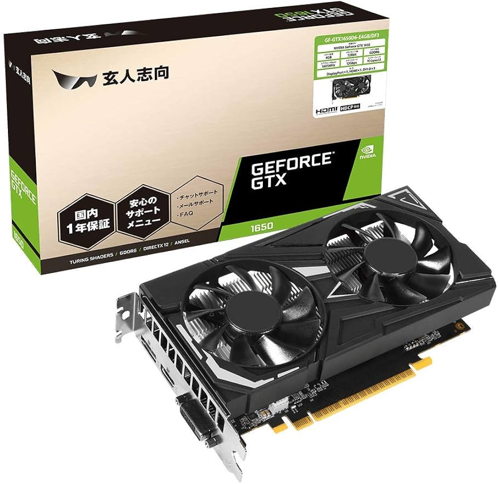 Amazon.co.jp: NVIDIA GeForce GTX1650 GDDR6 4GB Graphics Board with